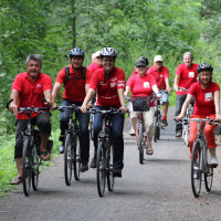 Rinderspacher auf Radltour - der SPD-Landtagsfraktionschef unterwegs in Unterfranken