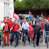 Rinderspacher auf Radltour - der SPD-Landtagsfraktionschef unterwegs in Oberfranken