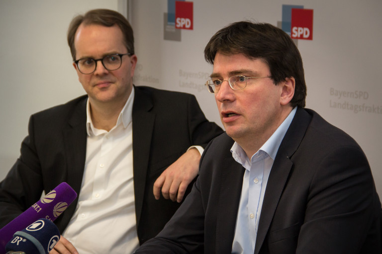 Markus Rinderspacher und Florian von Brunn bei der SPD-PK über den ORH-Prüfbericht