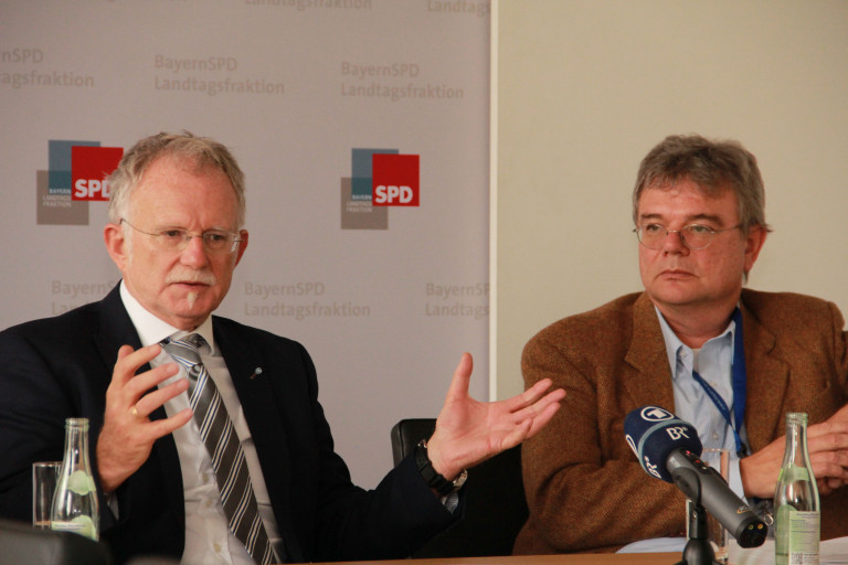 SPD-Fraktionsvize Hans-Ulrich Pfaffmann und Andreas Müller-Cyran