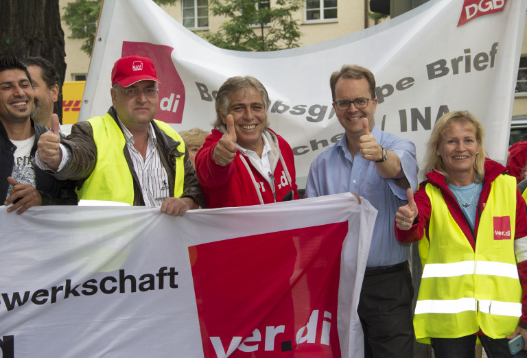 Post-Demo in München - Rinderspacher unter den Streikenden 2