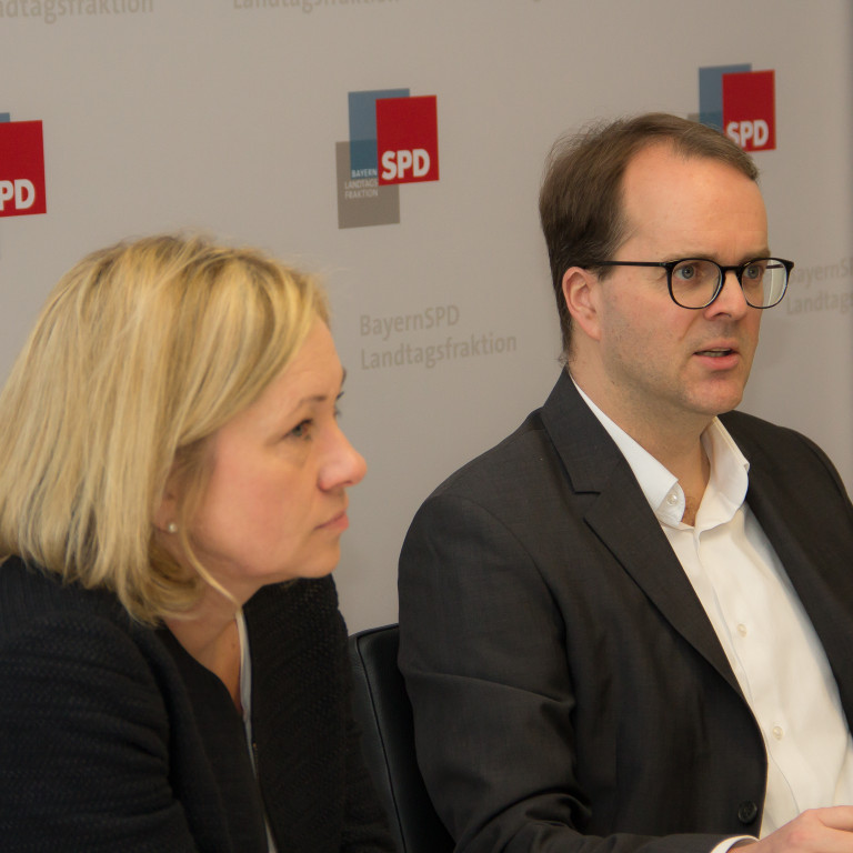 Doris Rauscher und Markus Rinderspacher bei PK